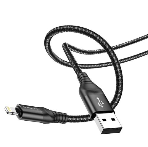 Кабель USB Lightning 8Pin BOROFONE BX56 Delightful 2.4A 1м черный оптом, в розницу Центр Компаньон фото 2