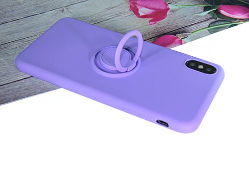 Чехол-накладка для iPhone XS Max SOFT TOUCH TPU КОЛЬЦО фиолетовый  оптом, в розницу Центр Компаньон фото 4