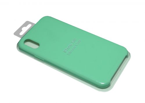 Чехол-накладка для iPhone X/XS SILICONE CASE ментоловый (50) - фото фото 2