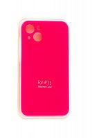 Чехол-накладка для iPhone 13 VEGLAS SILICONE CASE Защита камеры глубокий (47) розовый  - фото