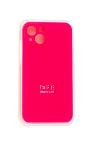 Чехол-накладка для iPhone 13 VEGLAS SILICONE CASE Защита камеры глубокий (47) розовый  - фото