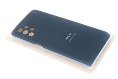 Чехол-накладка для Samsung A135F A13 VEGLAS SILICONE CASE закрытый темно-синий (8) - фото фото 2