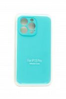 Чехол-накладка для iPhone 13 Pro VEGLAS SILICONE CASE Защита камеры бирюзовый (21) - фото