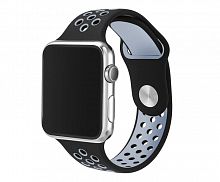 Купить Ремешок для Apple Watch Sport Отверстия 38/40/41mm черно-серый оптом, в розницу в ОРЦ Компаньон