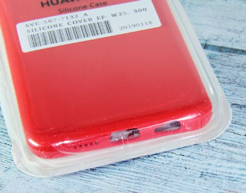 Чехол-накладка для HUAWEI P30 SILICONE CASE закрытый красный - фото фото 2