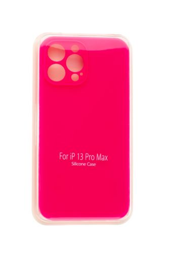 Чехол-накладка для iPhone 13 Pro Max VEGLAS SILICONE CASE Защита камеры глубокий розовый (47) - фото