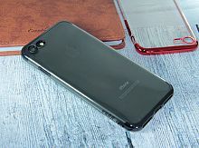 Чехол-накладка для iPhone 7/8/SE ELECTROPLATED TPU DOKA черный - фото