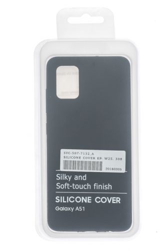 Чехол-накладка для Samsung A515F A51 SILICONE CASE OP закрытый черный (3) оптом, в розницу Центр Компаньон фото 4