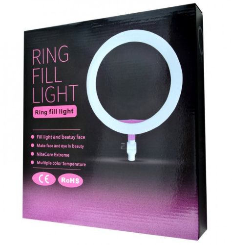 Кольцевая лампа Ring Fill Ligh 3 цвета 10 уровней яркости без держателя 16см черный оптом, в розницу Центр Компаньон фото 4