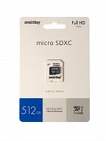 Карта памяти MicroSD 512 Gb Класс 10 Smart Buy UHS-1 адаптер - фото