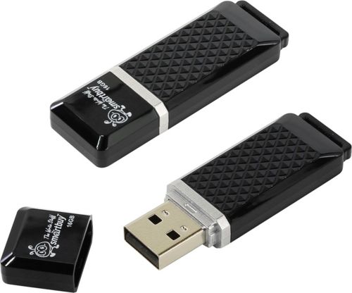 USB флэш карта 32 Gb USB 2.0 Smart Buy Quartz черный оптом, в розницу Центр Компаньон фото 2
