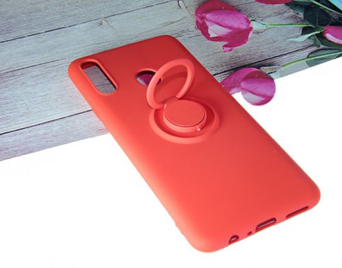 Чехол-накладка для Samsung A207F A20s SOFT TOUCH TPU КОЛЬЦО красный - фото