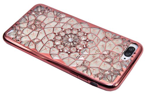 Чехол-накладка для iPhone 7/8 Plus OY стразы TPU 001 розовое золото оптом, в розницу Центр Компаньон фото 3