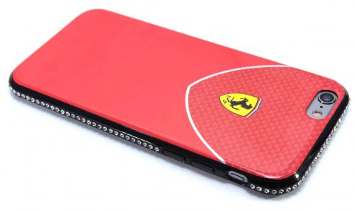 Чехол-накладка для iPhone 6/6S HOJAR TPU FERRARI стразы красн - оптовая продажа Чехол-накладка для iPhone 6/6S HOJAR TPU FERRARI стразы красн - фото