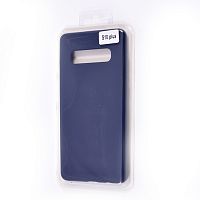Чехол-накладка для Samsung G975F S10 Plus VEGLAS SILICONE CASE закрытый темно-синий (8) - фото