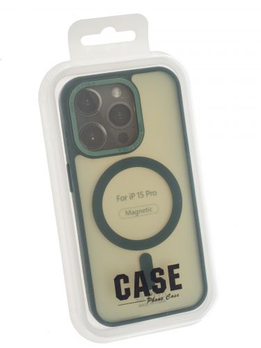 Чехол-накладка для iPhone 15 Pro VEGLAS Fog Magnetic зеленый оптом, в розницу Центр Компаньон фото 4