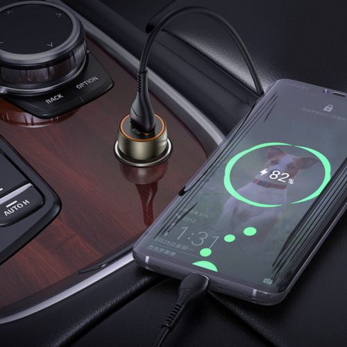 АЗУ USB 3.0A 1 USB порт HOCO Z46 QC3.0 кабель MicroUSB серый - фото фото 2