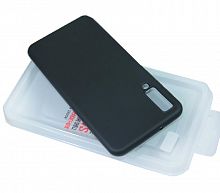 Чехол-накладка для Samsung A705 A70 SOFT TOUCH TPU ЛОГО черный - фото