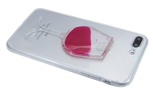 Чехол-накладка для iPhone 7/8 Plus БОКАЛ TPU розовый оптом, в розницу Центр Компаньон фото 3
