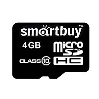 Купить Карта памяти MicroSD 4 Gb Класс 10 Smart Buy без адаптера оптом, в розницу в ОРЦ Компаньон