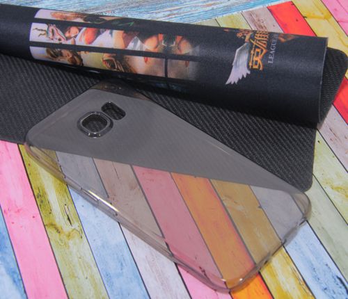 Чехол-накладка для Samsung G920F FASHION TPU пакет черно-прозрачный - фото