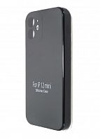 Чехол-накладка для iPhone 12 Mini VEGLAS SILICONE CASE Защита камеры (18) черный - фото