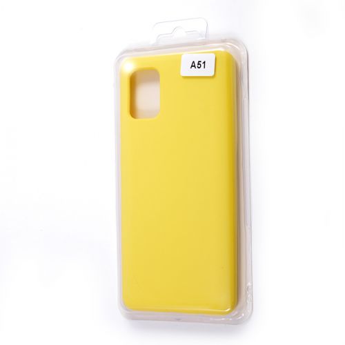 Чехол-накладка для Samsung A515F A51 VEGLAS SILICONE CASE закрытый желтый (20) оптом, в розницу Центр Компаньон