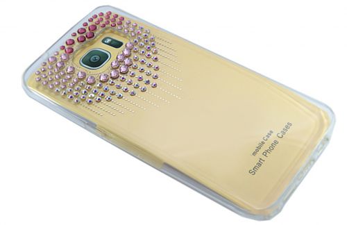 Чехол-накладка для SAMSUNG G935F S7 edge YOUNICOU стразы крупные Золотой узор TPU - оптовая продажа фото 3 Чехол-накладка для SAMSUNG G935F S7 edge YOUNICOU стразы крупные Золотой узор TPU - фото фото 3