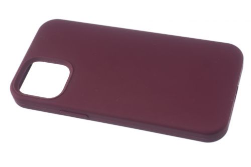Чехол-накладка для iPhone 12 Mini SILICONE TPU поддержка MagSafe бордовый коробка - фото фото 2