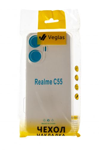 Чехол-накладка для REALME C55 VEGLAS Air прозрачный - оптовая продажа фото 5 Чехол-накладка для REALME C55 VEGLAS Air прозрачный - фото фото 5