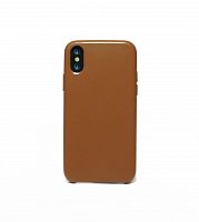 Купить Чехол-накладка для iPhone X/XS LEATHER CASE коробка коричневый оптом, в розницу в ОРЦ Компаньон