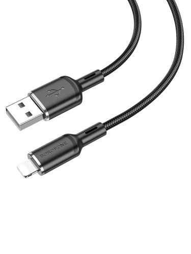 Кабель USB Lightning 8Pin BOROFONE BX90 Cyber 2.4A 1м черный оптом, в розницу Центр Компаньон фото 2