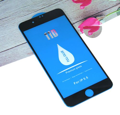 Защитное стекло для iPhone 6 (5.5) 11D FULL GLUE (синяя основа) коробка черный - оптовая продажа Защитное стекло для iPhone 6 (5.5) 11D FULL GLUE (синяя основа) коробка черный - фото