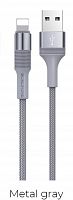 Кабель USB Lightning 8Pin BOROFONE BX21 Outstanding 2.4A 1м серый - фото