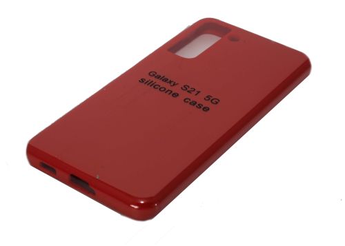 Чехол-накладка для Samsung G991F S21 SILICONE CASE закрытый красный (1) оптом, в розницу Центр Компаньон фото 2