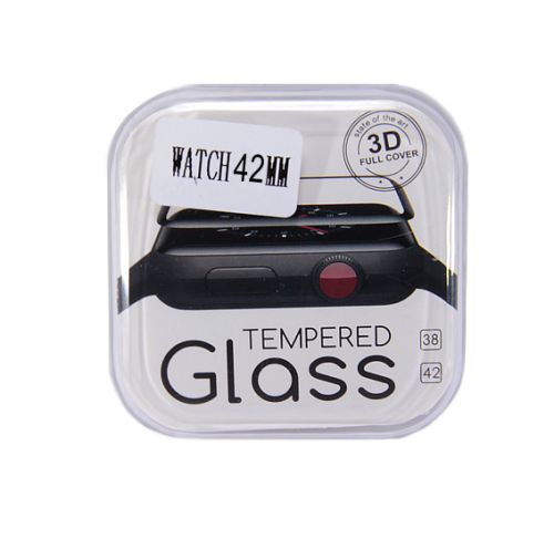 Защитное стекло для Apple Watch (42) 3D CURVED FULL GLUE коробка оптом, в розницу Центр Компаньон фото 2