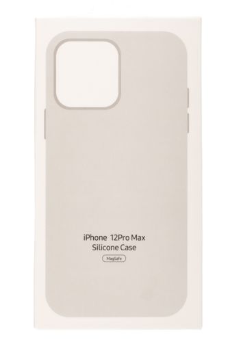 Чехол-накладка для iPhone 12 Pro Max SILICONE TPU поддержка MagSafe белый коробка оптом, в розницу Центр Компаньон фото 3
