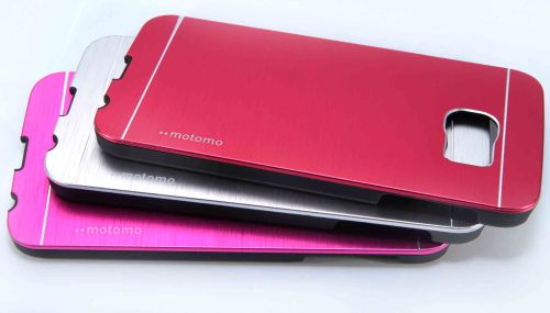 Чехол-накладка для Samsung G920 S6 MOTOMO мет/пластик ярко-розов оптом, в розницу Центр Компаньон фото 4