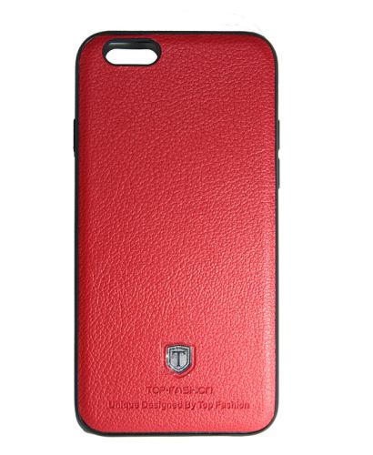 Чехол-накладка для iPhone 6/6S TOP FASHION Litchi TPU красный блистер оптом, в розницу Центр Компаньон