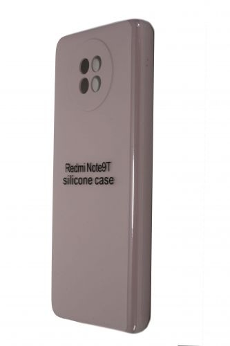 Чехол-накладка для XIAOMI Redmi Note 9T SILICONE CASE закрытый светло-розовый (18) - фото