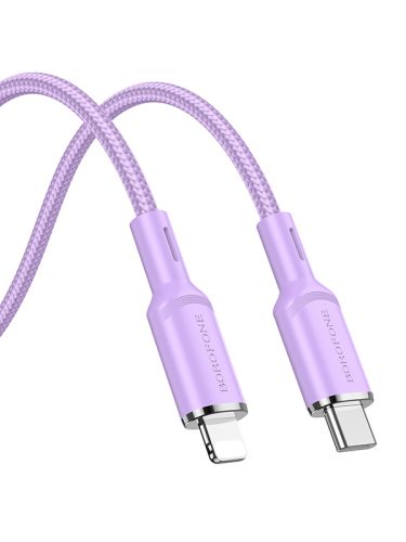 Кабель USB Lightning 8Pin BOROFONE BX90 Cyber 2.4A 1м фиолетовый оптом, в розницу Центр Компаньон фото 3