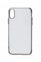 Чехол-накладка для iPhone XR ELECTROPLATED TPU DOKA серебро - фото