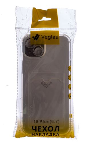 Чехол-накладка для iPhone 15 Plus VEGLAS Air Pocket прозрачный оптом, в розницу Центр Компаньон фото 4