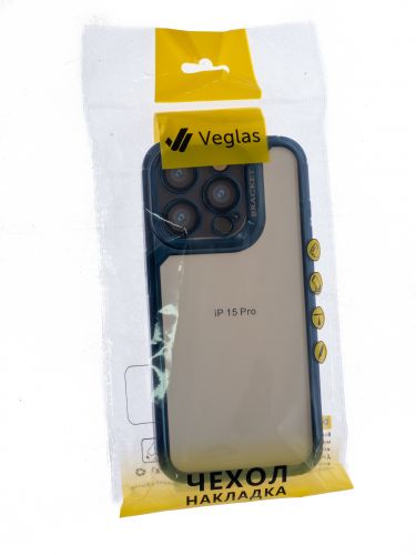 Чехол-накладка для iPhone 15 Pro VEGLAS Bracket Lens синий оптом, в розницу Центр Компаньон фото 4