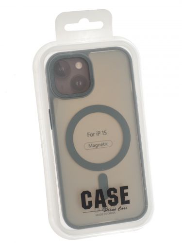 Чехол-накладка для iPhone 15 VEGLAS Fog Magnetic серый оптом, в розницу Центр Компаньон фото 4