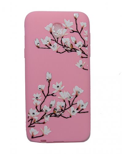 Чехол-накладка для Samsung J530F FASHION Розовое TPU стразы Вид 9 - фото