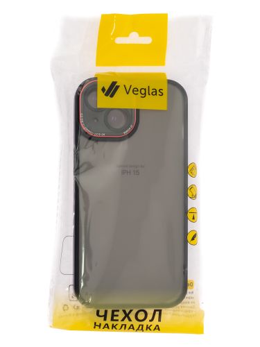 Чехол-накладка для iPhone 15 VEGLAS Crystal Shield черный оптом, в розницу Центр Компаньон фото 3