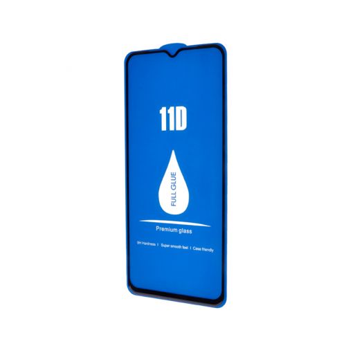 Защитное стекло для Samsung M02S 11D FULL GLUE (синяя основа) пакет черный - фото