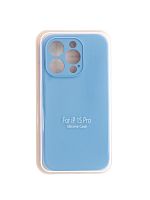 Купить Чехол-накладка для iPhone 15 Pro VEGLAS SILICONE CASE NL Защита камеры сиренево-голубой (5) оптом, в розницу в ОРЦ Компаньон