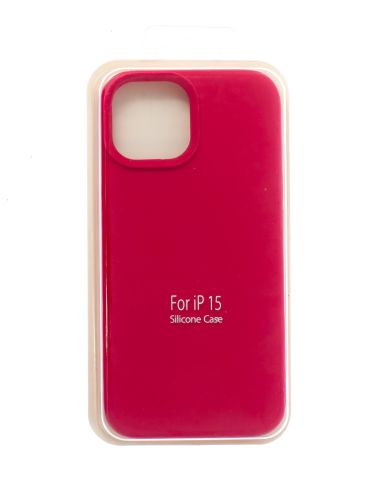 Чехол-накладка для iPhone 15 SILICONE CASE закрытый малиновый (36) - оптовая продажа Чехол-накладка для iPhone 15 SILICONE CASE закрытый малиновый (36) - фото